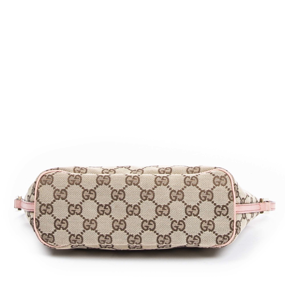 Gucci Boat Pochette in Beige/Pink Monogrammed Canvas - Picture 6 of 7